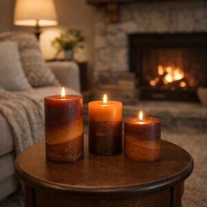 Set of 3 Pillar Candles